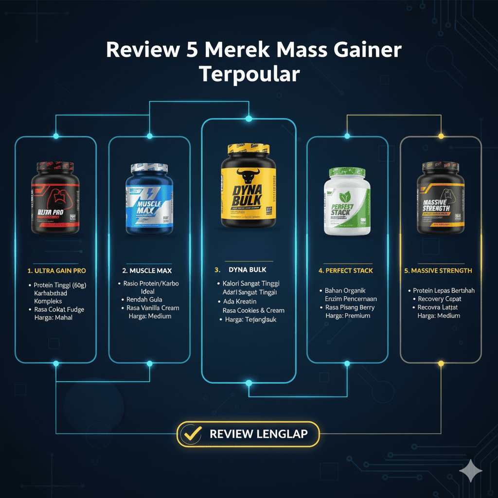 Review 5 Merek Mass Gainer Terpopuler: Solusi "Naik Berat Badan" untuk Si Kurus