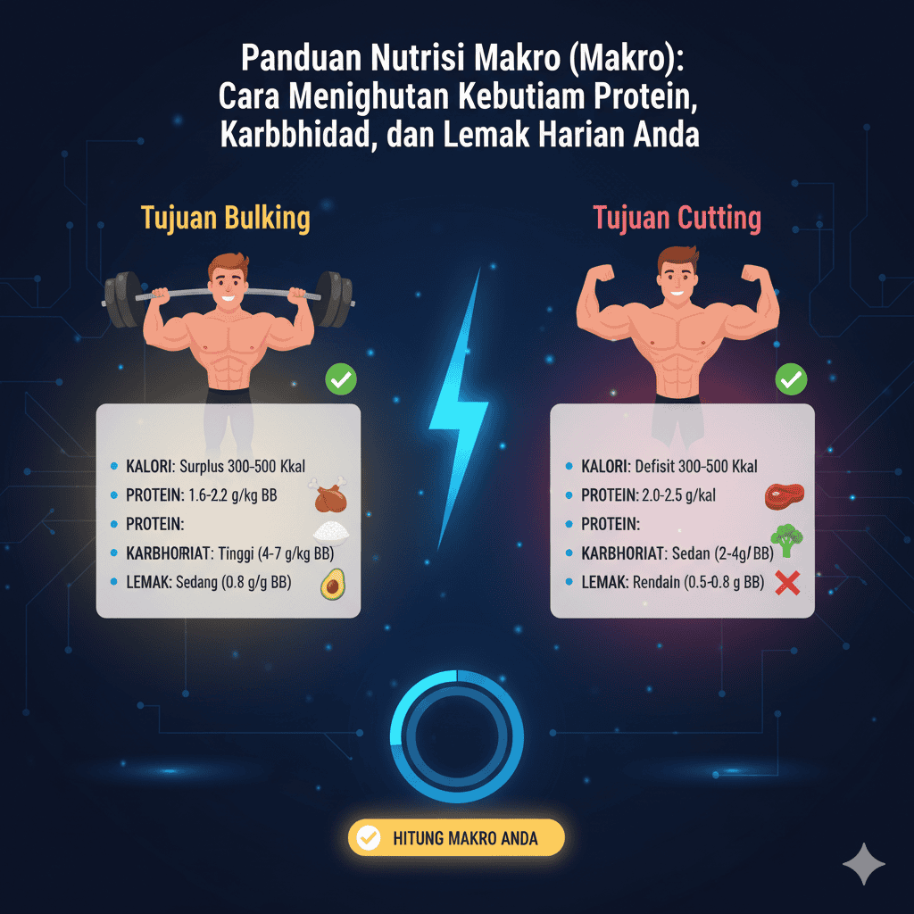 Panduan Nutrisi Makro: Cara Menghitung Kebutuhan Protein, Karbohidrat, dan Lemak Harian Anda